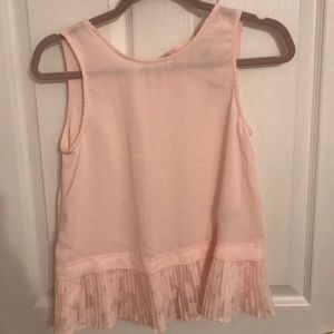 Target peplum pink lace blouse size XS
